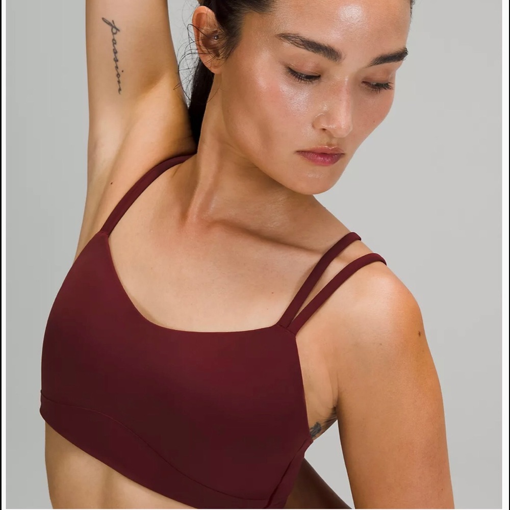 LuluLemon Like a Cloud Bra Red merlot. Size 10